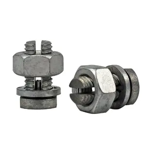 Fil poly pour clôture électrique, fil poly jusqu'à 2,7 mm avec boulon M8, rondelle et écrous, connecteur de fil à joint à boulon fendu - Product Image 1