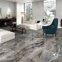 Carrelage Céramique Bleu Dragon Indien 600x600mm Nano Poli Porcelaine Fournisseur et Exportateur de Premier Plan Mural Intérieur Moderne Classique Villa