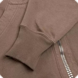 Fixfox Men's Hooded <b>Zip</b>-<b>Up</b> <b>Fleece</b> Sweatshirt Regular Fit Solid Color Casual <b>Hoodie</b> with Front Pocket and Logo Print Quick Dry - Product Image 2