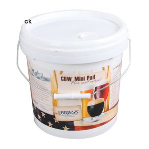 Cubo de plástico blanco original de 16 litros con tapa redonda nuevo y sin usar para almacenamiento de agua y gasolina - Product Image 1