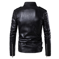 Blouson aviateur en cuir noir pour homme, nouvelle mode, col montant, en cuir véritable, imperméable, fermeture éclair, veste d'hiver