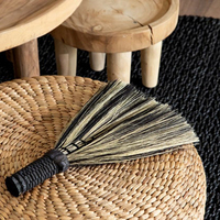 Pouf Ottoman Convertible Rustique en Jacinthe d'Eau Naturelle Tressé à la Main Écologique pour Chambre et Salon