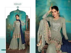 ชุดเดรสปักลายแบบชาวจอร์เจียชุดเดรสสไตล์อินเดียชุดเดรสปักลายกระจกสไตล์ปากีสถาน - Product Image 5