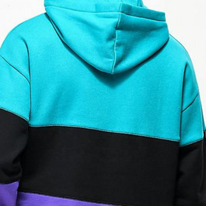 Hot Super Qualité Nouveau Style Hommes 100% Coton Cut & Sew Hoodie Color Block Hoodie - Product Image 4