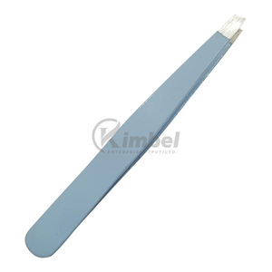 Pincettes noires courbées pour les sourcils, en acier inoxydable, qualité supérieure, vente en gros, avec étiquette personnalisée - Product Image 4