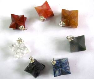 Pendentifs étoiles Merkaba Mix Gemstone Craft Bijoux en pierres semi-précieuses - Product Image 1