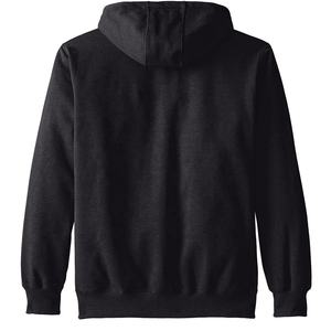 Sudadera con capucha de manga larga con cremallera completa para hombre, sudadera de lana inspirada en el atletismo, talla grande, teñido liso para otoño, OEM disponible - Product Image 4