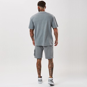 เสื้อยืดผ้าแบบกำหนดเองและชุดวิ่งสั้นฤดูร้อนชุดสั้นพร้อมโลโก้ของตัวเอง - Product Image 2