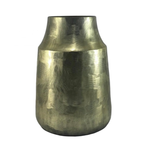 Home Decorative Aluminium Contemporary Flower Pot Gold Scratched Design Tabletop Rust Resistant Eco-Friendly <b>Vase</b> for Home - Product Image 1