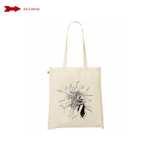 Sac fourre-tout en toile de coton biologique léger de haute qualité, imprimé en calicot pur, proposé par un revendeur très bien noté, au prix du marché minimum - Product Image 1