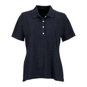 Colección de verano de moda informal para mujer para camiseta Polo etiquetas de logotipo impresas personalizadas algodón transpirable poliéster tejido sólido - Product Image 1