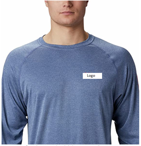 T-shirt manches longues homme, 50% polyester, pour la pêche, vente en gros, prix usine du Bangladesh, 100% - Product Image 5