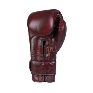 ถุงมือชกมวย,ถุงมือชกมวยทำจากหนังมันวาวสีแดงเข้มกำหนดได้เอง - Product Image 6