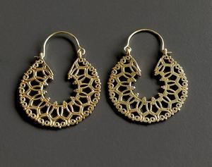 Indian Wholesale Brass Gold Color Ethnic Festive Hoop Earrings Great Wedding <b>Party</b> Engagement Gift for Women <b>Girls</b> Fashion - Product Image 4