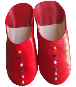 Genuine Cow Leather Slippers <b>Indoor</b> Non-slip Men and Women Home Fashion Casual Single House <b>Shoes</b> - Product Image 1