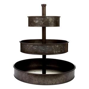 Soporte de exhibición de pastel de metal de alta calidad, soporte de pastel, acabado galvanizado negro, soporte de exhibición de pastel y pastelería de taza de 3 niveles - Product Image 1