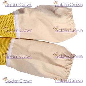 การเลี้ยงผึ้งถุงมือพรีเมี่ยม Goatskin หนังถุงมือทำงานแขนยาวถุงมือ - Product Image 3