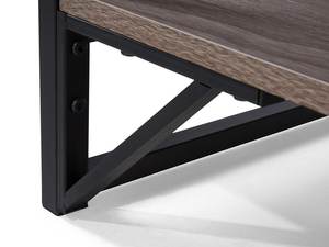 Mobilier industriel Plateau en bois massif à bas prix et table d'extrémité à base de fer, table d'appoint Table d'appoint de lit à 2 niveaux, table de nuit - Product Image 5