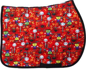 Shemax 2024 OEM de alta calidad Venta caliente personalizado al por mayor hecho en Pakistán MONSTERS THEMED HALLOWEEN SADDLE PAD - Product Image 3