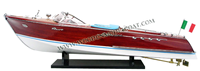 Super Riva Lamborghini, modelo de lancha rápida, modelo de barco de estilo náutico de madera pintado a mano
