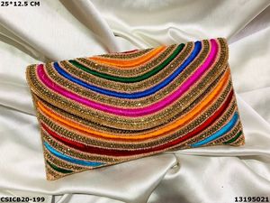 Designer Luxury Ethnic Bridal Evening Clutch Bag pour Party Use-Party Bag - Product Image 5