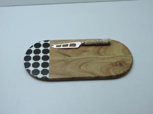 Ensemble de planche à fromage en bambou de haute qualité ustensiles de cuisine pratiques-nouvelle planche à découper en bois Design avec couteau vente chaude pour un usage domestique - Product Image 4