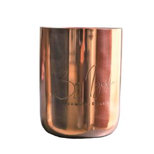 Fabricant de bougies en cuivre faites à la main, récipient en étain avec logo personnalisé, porte-cire de soja votif en métal pour la décoration intérieure - Product Image 1