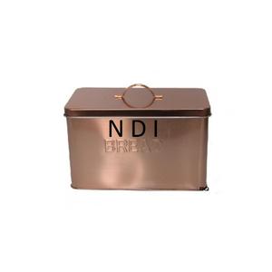 Classic Design Stainless Steel Metal Bread Bin Cookies Food <b>Storage</b> <b>Box</b> Metal Bread <b>Box</b> Handmade <b>Decorative</b> With Lid Decor - Product Image 2