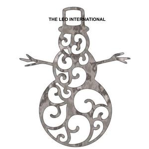 Arte de Pared Navideño con Forma de Muñeco de Nieve de Metal, Estilo Japonés, Decoración Navideña Hecha a Mano, Adornos de Pared - Product Image 1