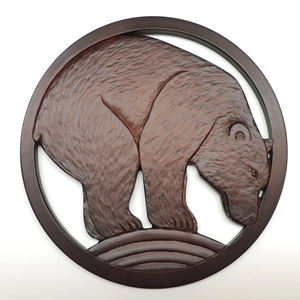 Dessous de plat ours en fonte cuivre Antique pour cuisine et salle à manger plat chaud décoratif romantique - Product Image 1