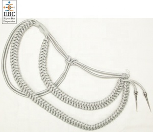 Aiguillettes en argent métallisé personnalisées OEM, double pointe, fil de laiton chromé, matériau de qualité supérieure - Product Image 2