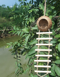 บ้านนกและรังนกทำจากเปลือกมะพร้าวธรรมชาติแบบเป็นมิตรต่อสิ่งแวดล้อม Eco2go เวียดนาม สำหรับนกขนาดเล็ก นกฟินช์ และนกเลิฟเบิร์ด - Product Image 5