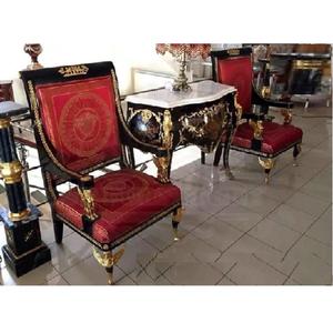 Premium Quality Wooden Carved <b>Living</b> <b>Room</b> <b>Chairs</b> Exclusive Red Gold Wooden <b>Accent</b> <b>Chair</b> Set Classic Wooden Carved <b>Accent</b> <b>Chairs</b> - Product Image 1