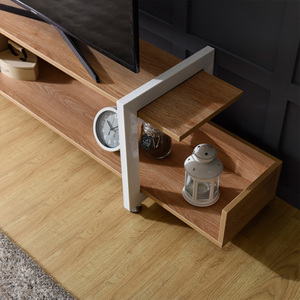 ชั้นวางทีวีโลหะเฟอร์นิเจอร์บ้านที่ทันสมัย,ตู้ขาตั้งทีวีไม้ออกแบบเฟอร์นิเจอร์ห้องนั่งเล่นสำหรับพื้นที่ขนาดเล็ก - Product Image 5