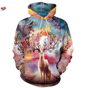 เสื้อฮู้ดผ้าโพลีเอสเตอร์มีฮู้ดสำหรับผู้ชายผู้หญิงเสื้อมีฮู้ดพิมพ์ลายพิมพ์ซับลิเมชันเต็มตัว3D งานตามสั่ง - Product Image 3