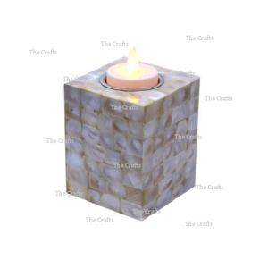 Metal Gold Polished Candle Holder With Mop Work Set Of Two Customized Size Candle Stand Holder At Low Price - Product Image 3