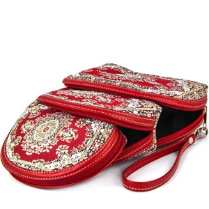 Turkish Woven Triple <b>Make</b>-<b>up</b> & Cosmetic <b>Bag</b> Set Rug - Carpet Designed - Product Image 2