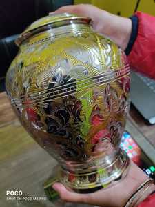 Copper Finish Funeral Urn American Style Adult Urn Brassworld India - Product Image 4