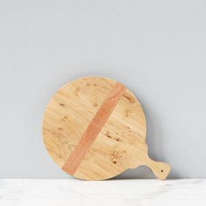 เขียงไม้ทรงกลมมีด้ามจับสำหรับใช้ในครัวเขียงหั่นผักผลไม้พิซซ่าชีส - Product Image 4