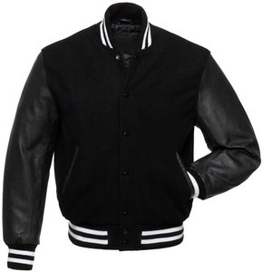 Personnalisé Brodé Chenille Patch Letterman Baseball Vestes Universitaires/Melton Laine Veste En Cuir De Vachette Véritable Manches - Product Image 1