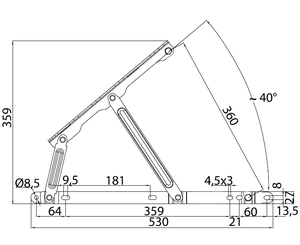 Tiết Kiệm Không Gian Giường Cơ Chế Bản Lề Phần Cứng Kit Với Gas Strut Lưu Trữ Giường Ottoman Bộ Phận Giường Sản Xuất Tại Thổ Nhĩ Kỳ Thép Đen Sơn - Product Image 3