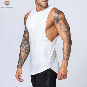 Men's White Sleeveless Tank Top <b>Do</b> <b>The</b> <b>Work</b> Print Cotton O-Neck Casual Muscle Shirt Breathable Fitness Wear - Product Image 2