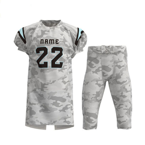 Ensemble d'uniformes de football américain, maillot blanc avec rayures rouges, numéro 10, manches courtes, col en V, polyester respirant pour homme - Product Image 5
