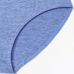 Culotte bikini taille mi-haute pour femme en coton tricoté, unie, pour usage quotidien, broderie personnalisable, respirante, écologique, vente en gros - Product Image 3