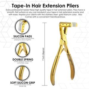 Meilleurs outils pour extensions de cheveux à clipser, pinces à clipser, pince à presser, logo personnalisé, acier inoxydable, outil pour extensions de cheveux à clipser pour coiffeur - Product Image 3