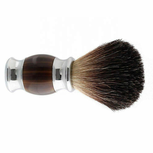 Blaireau de rasage personnalisé en gros avec manche en acier inoxydable et en bois avec une option de logo - Product Image 2