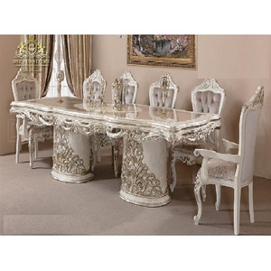 ชุดโต๊ะอาหารไม้สักหรูหรา,ชุดเฟอร์นิเจอร์ห้องรับประทานอาหารสไตล์ยุโรปชุดโต๊ะรับประทานอาหารไม้สัก10ที่นั่งออกแบบมาเพื่อเป็นไม้สัก - Product Image 1