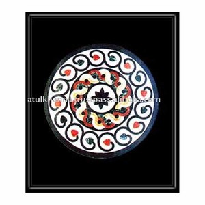 หินอ่อนสีดำฝังท็อปส์ซูตาราง - Product Image 1