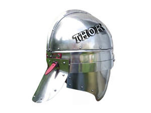 Casque médiéval unisexe, armure en acier poli, style gladiateur avec Stand knight des Templar, accessoire de déguisement, Costume d'halloween - Product Image 2