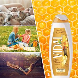 BATH FOAM VIDAL 500 ML HONEY & VANILLA - Product Image 3